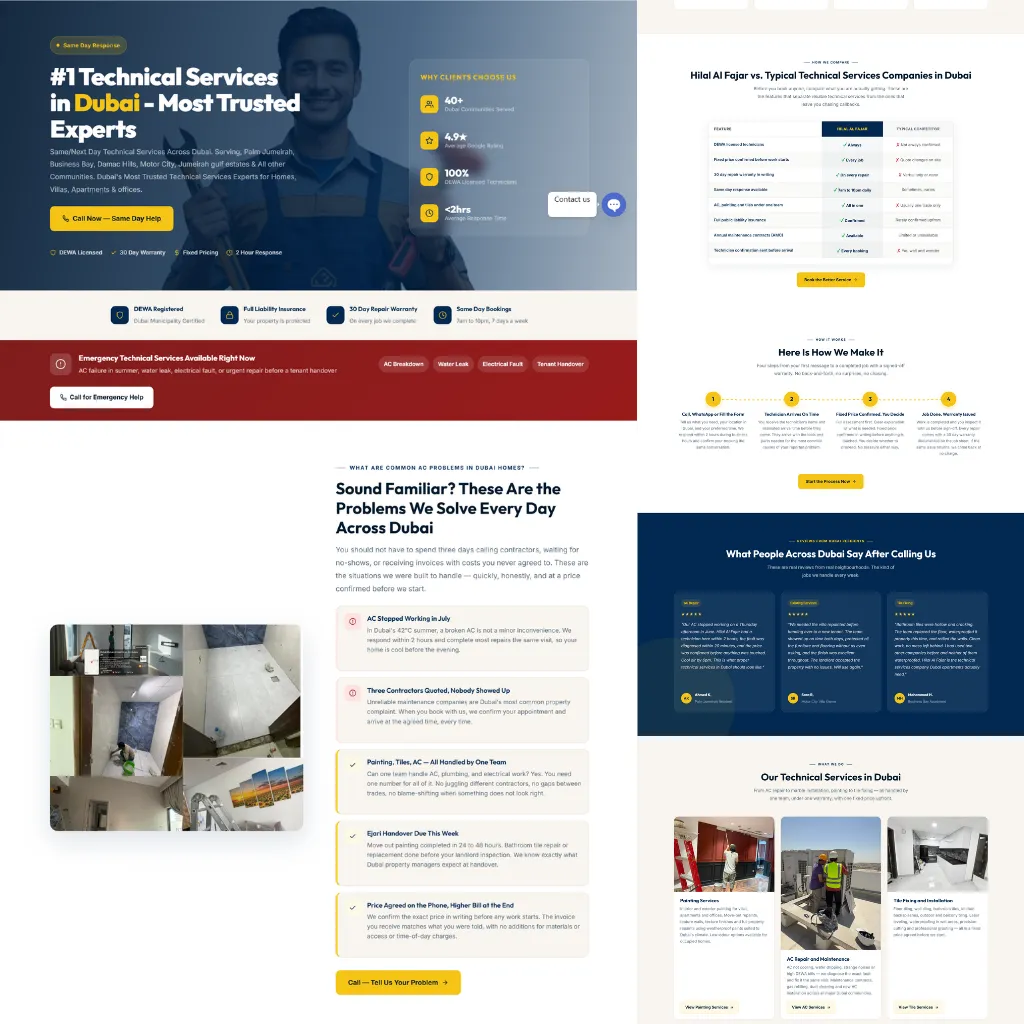 Custom WordPress website for a home maintenance snagging services business