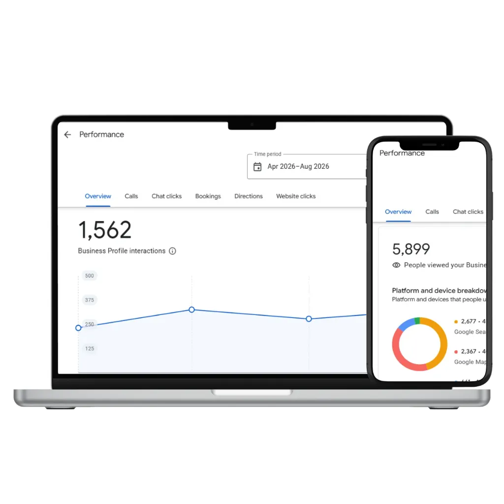Google Business Profile results for a home maintenance business