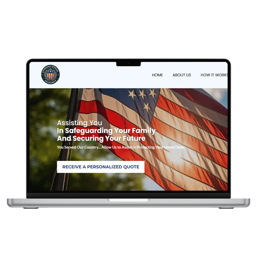 Insurance agency website designed by Khizar Hayat